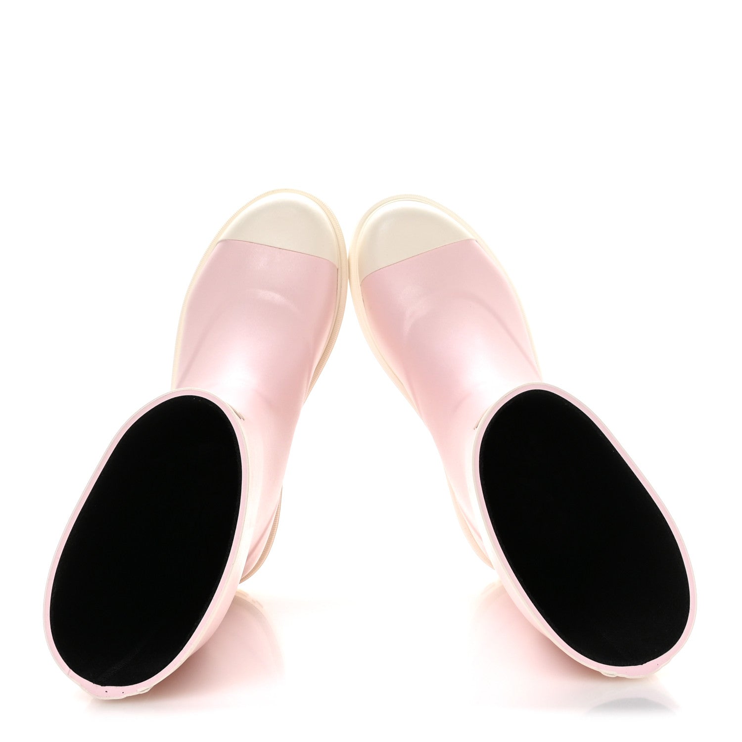 Chanel Caoutchouk CC High Boots 38 Light Pink White 2 of 9