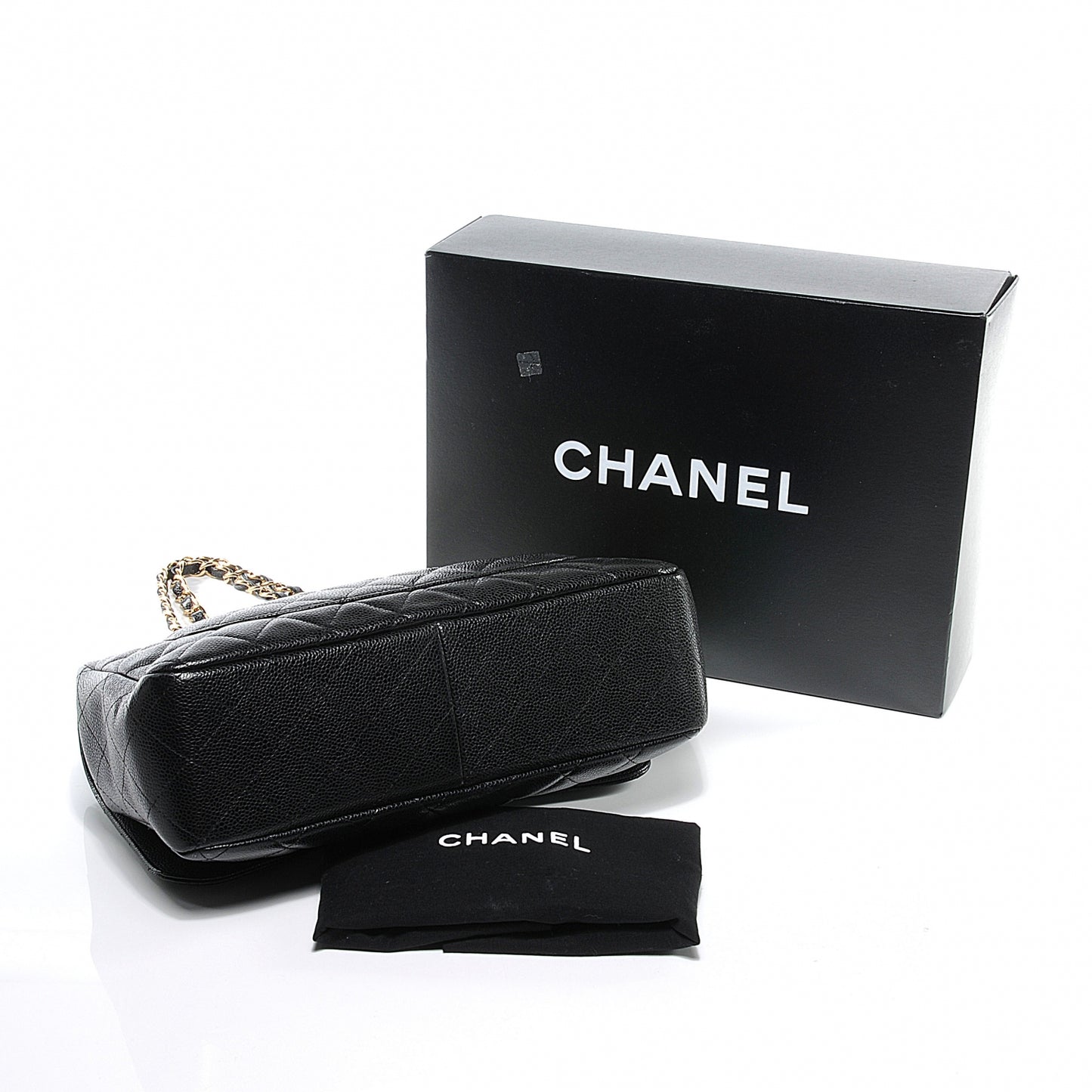Caviar Jumbo Single Flap Black