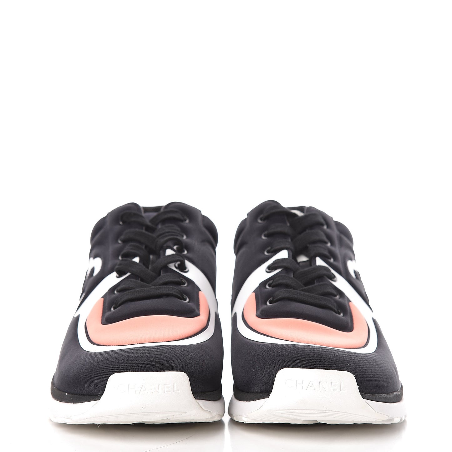 Lycra Fabric Womens CC Sneakers 39 Black White Pink