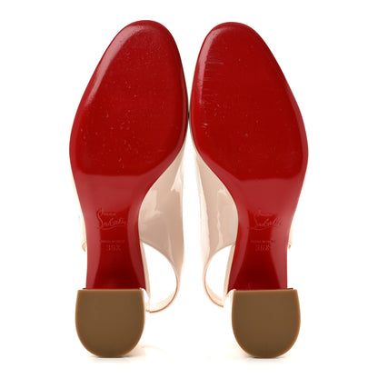 Christian Louboutin Patent So Jane Sling 55 Pump 36.5 Leche 6 of 8