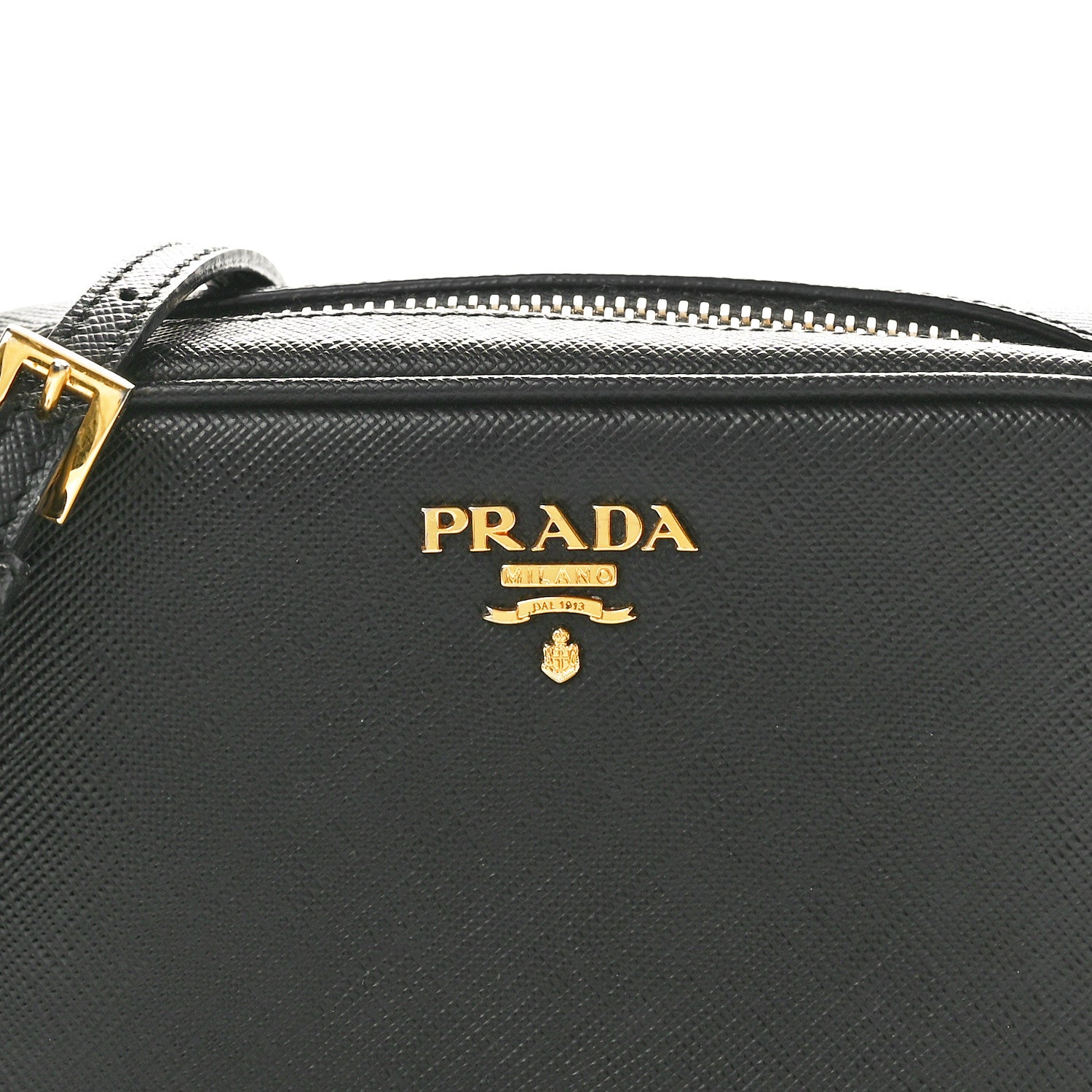 Prada Vitello Daino Medium Double Zip Shoulder Bag Black 7 of 9
