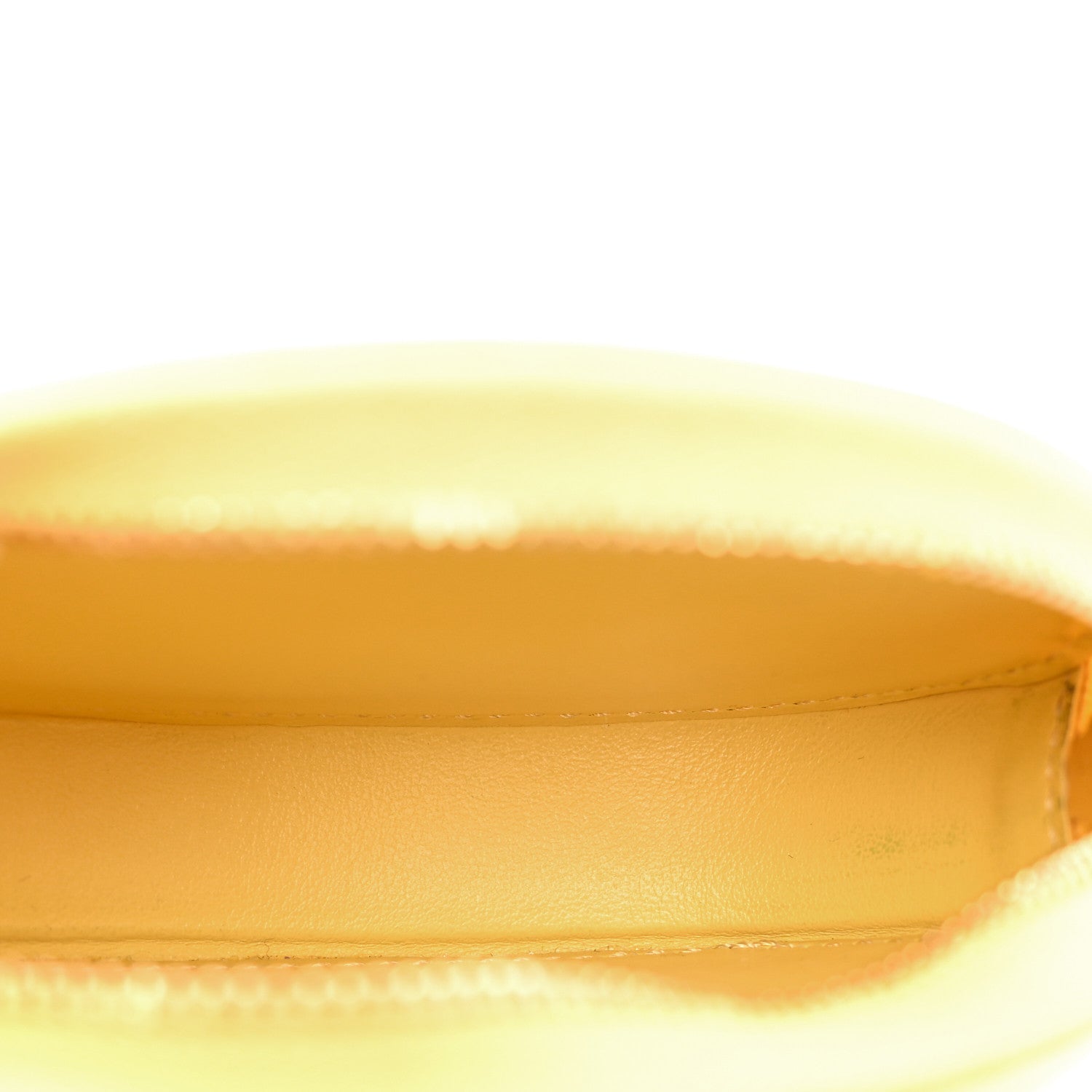 Celine Smooth Calfskin Triomphe Oval Wallet Yellow 5 of 9