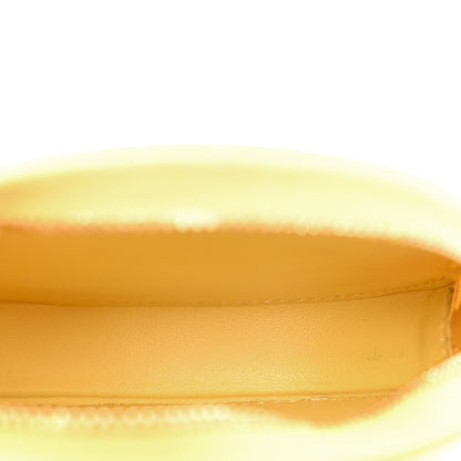 Celine Smooth Calfskin Triomphe Oval Wallet Yellow 5 of 9