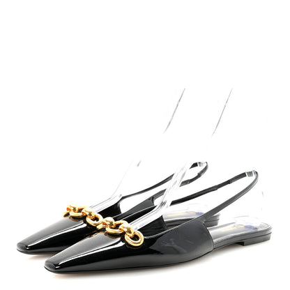Saint Laurent Vernice Grupy Silvana 05 Slingback Flats 41 Black 4 of 10