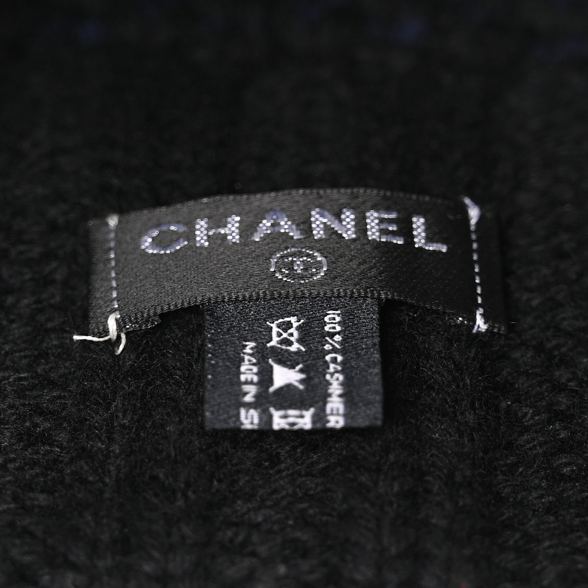 Cashmere CC Shooting Star Beanie Hat Navy Black