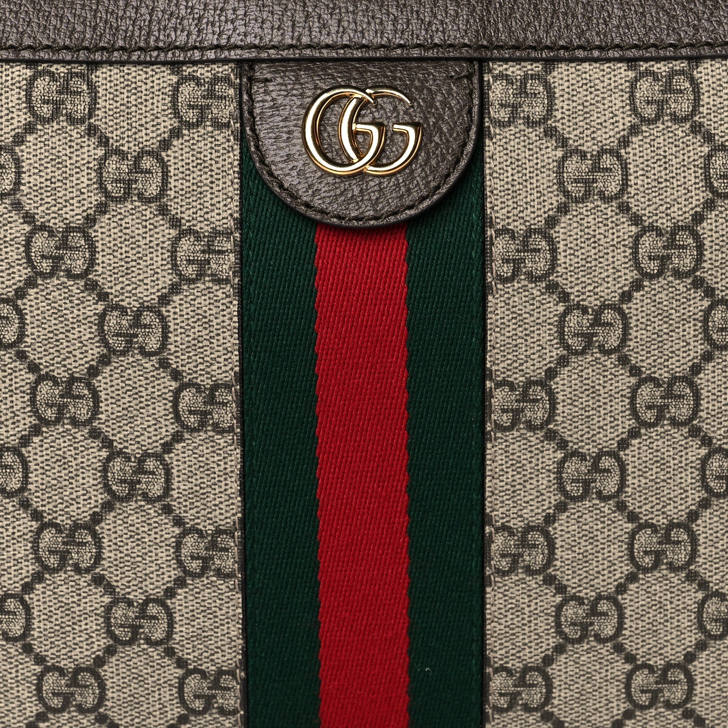 Gucci GG Supreme Web Small Ophidia Top Handle Shoulder Bag Brown 9 of 11