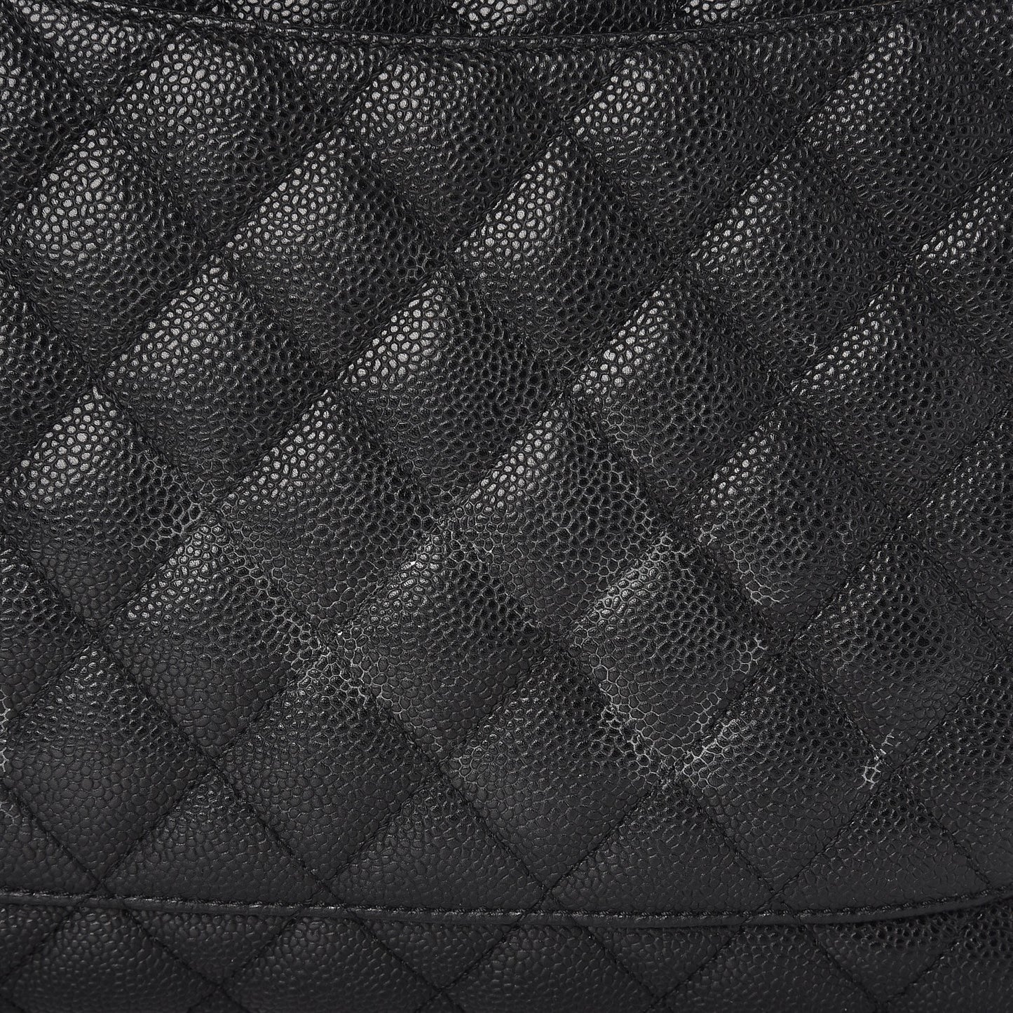 Caviar Quilted Grand Shopping Tote GST Black