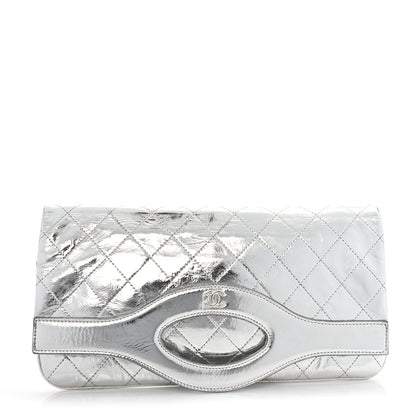 Chanel Metallic Crumpled Calfskin Small 31 Pouch Silver 1 of 7