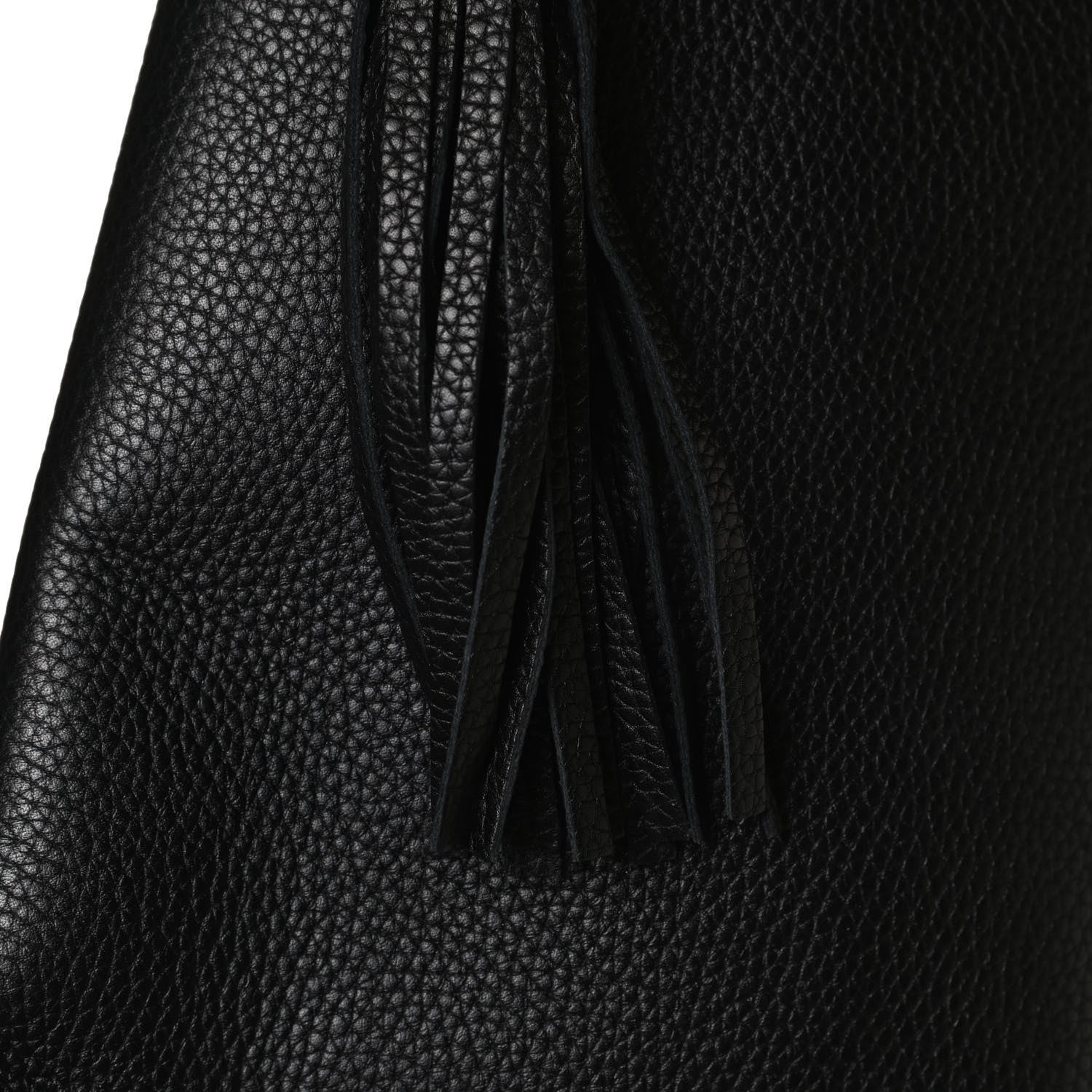 Gucci Pebbled Calfskin Medium Soho Clutch Black 13 of 14