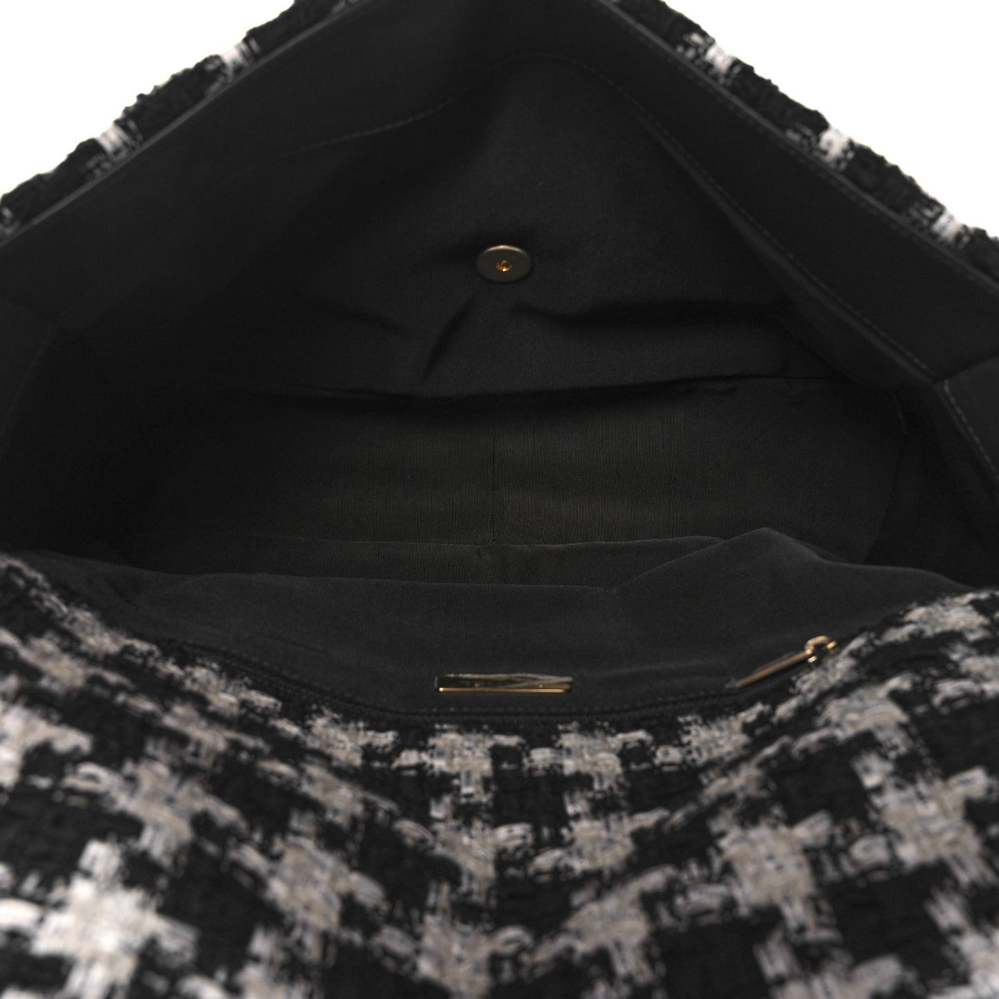Tweed Quilted Maxi Chanel 19 Flap Black Ecru White