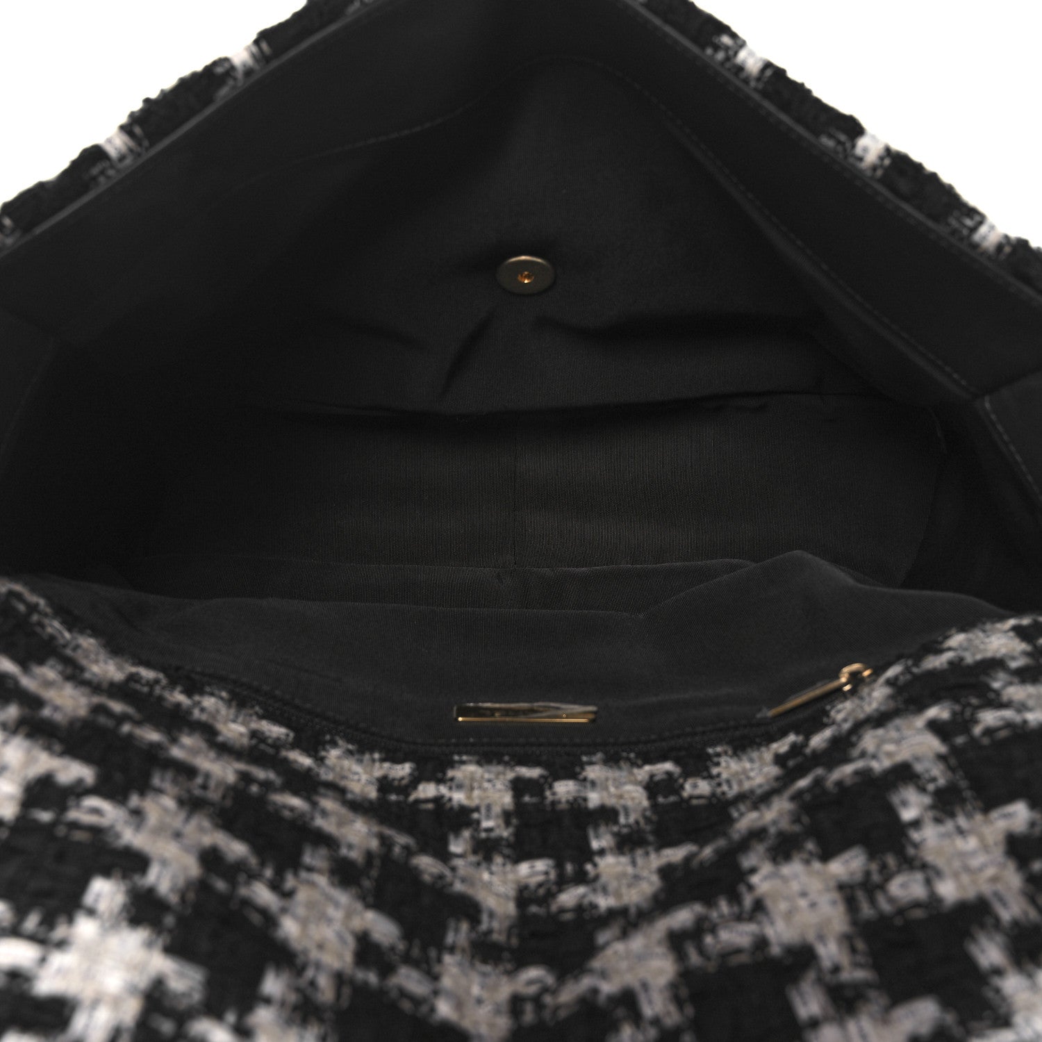 Chanel Tweed Quilted Maxi Chanel 19 Flap Black Ecru White 5 of 11