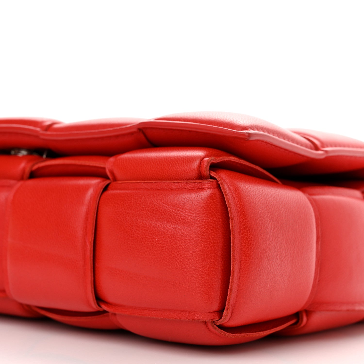 Bottega Veneta Lambskin Maxi Intreccio Padded Chain Cassette Crossbody Bag Nail Polish 10 of 11