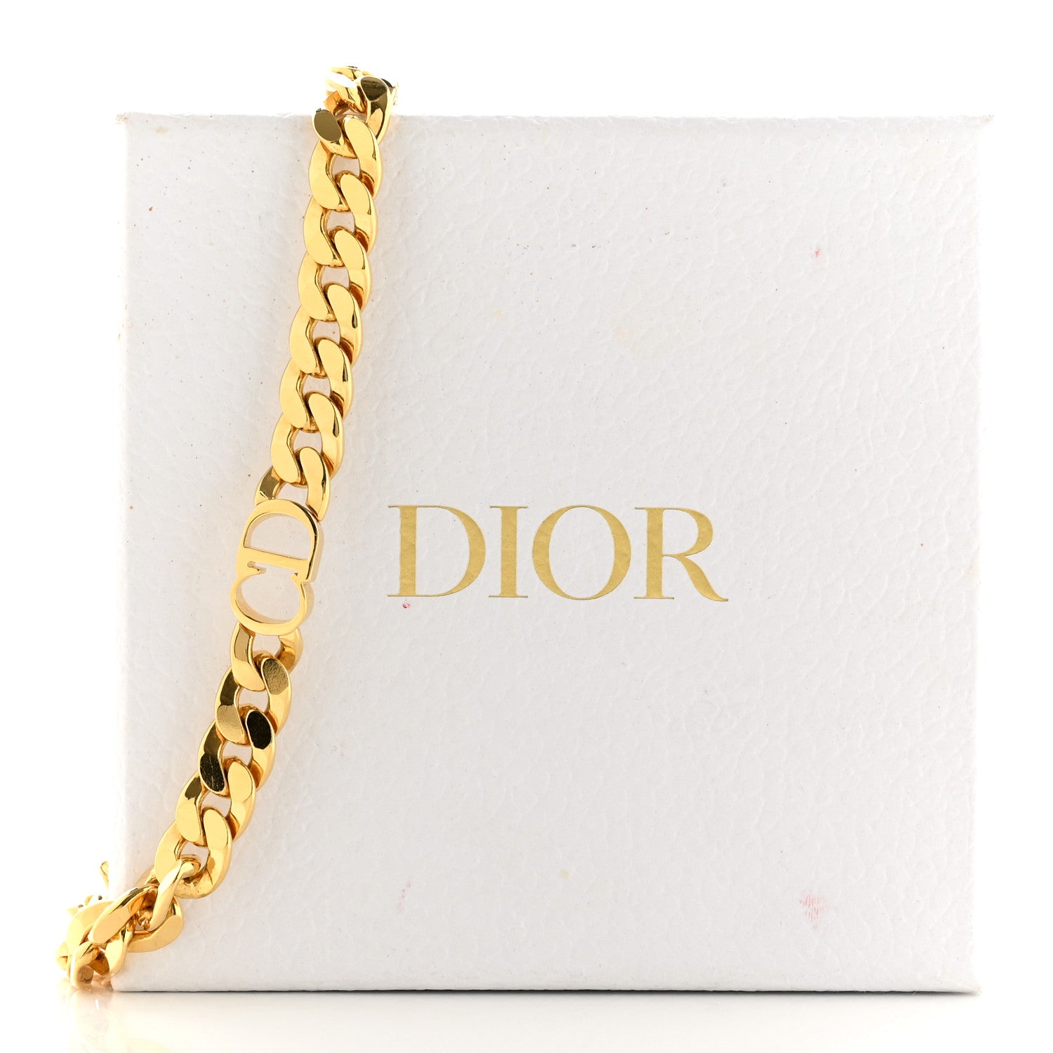 Christian Dior Metal Danseuse Etoile Chain Choker Necklace Gold 8 of 8