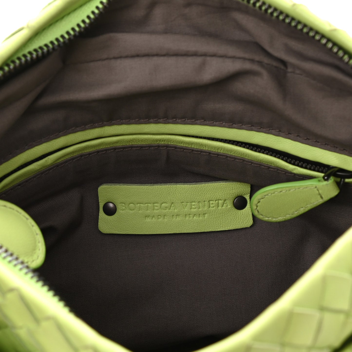 Nappa Intrecciato Crossbody Kiwi