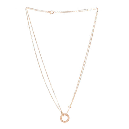 Cartier 18K Pink Gold 2 Diamond LOVE Necklace 3 of 5