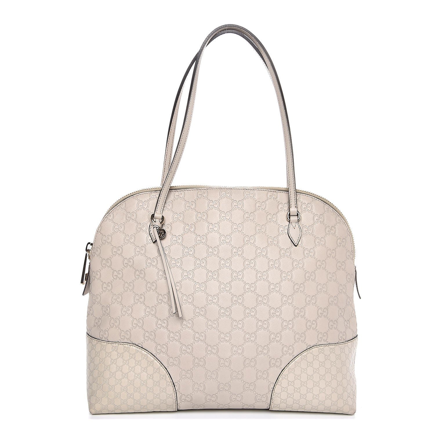 Gucci Guccissima Medium Bree Shoulder Bag Off White 1 of 7