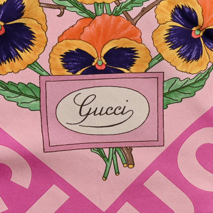 Gucci Silk Twill Viole Square Scarf Roseate Pink 2 of 6