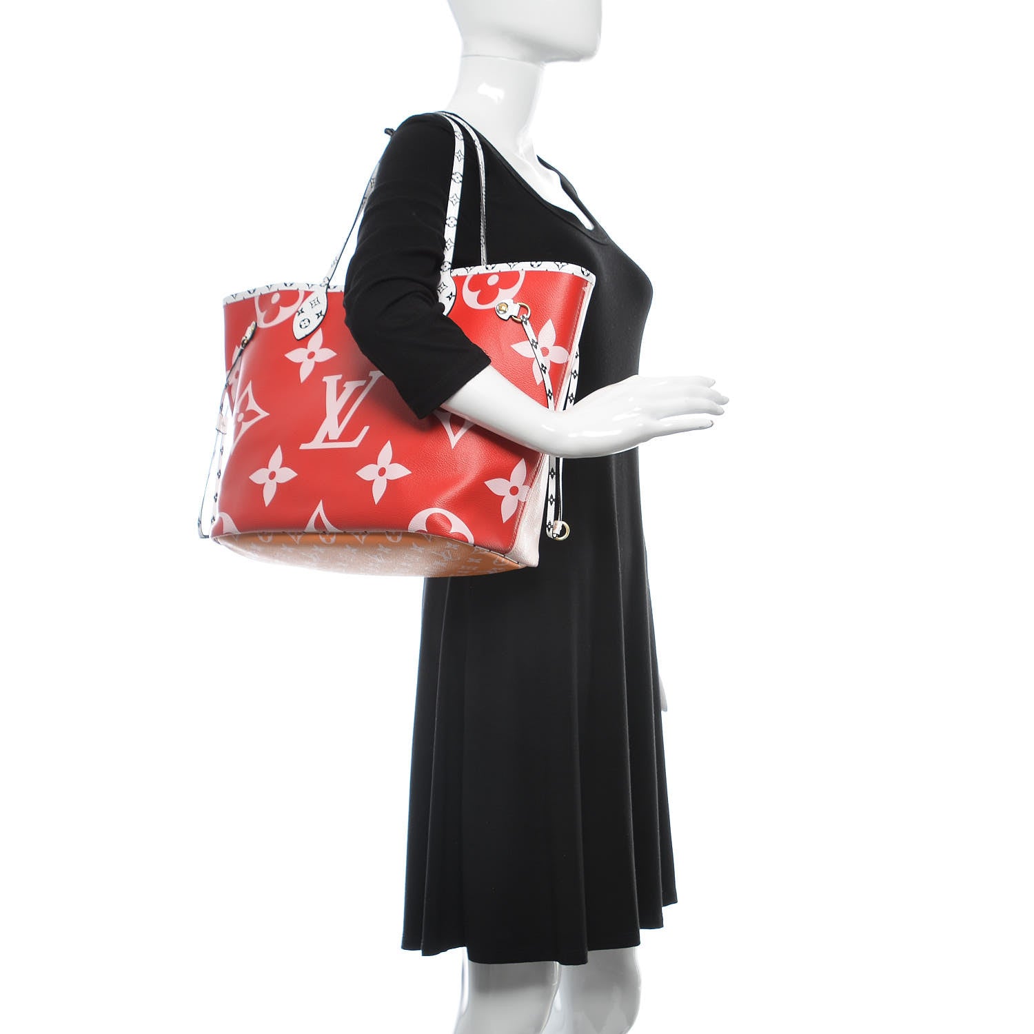 Louis Vuitton Monogram Giant Neverfull MM Rouge 2 of 10