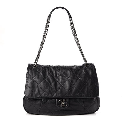 Chanel Calfskin Coco Pleats Flap Black 1 of 19