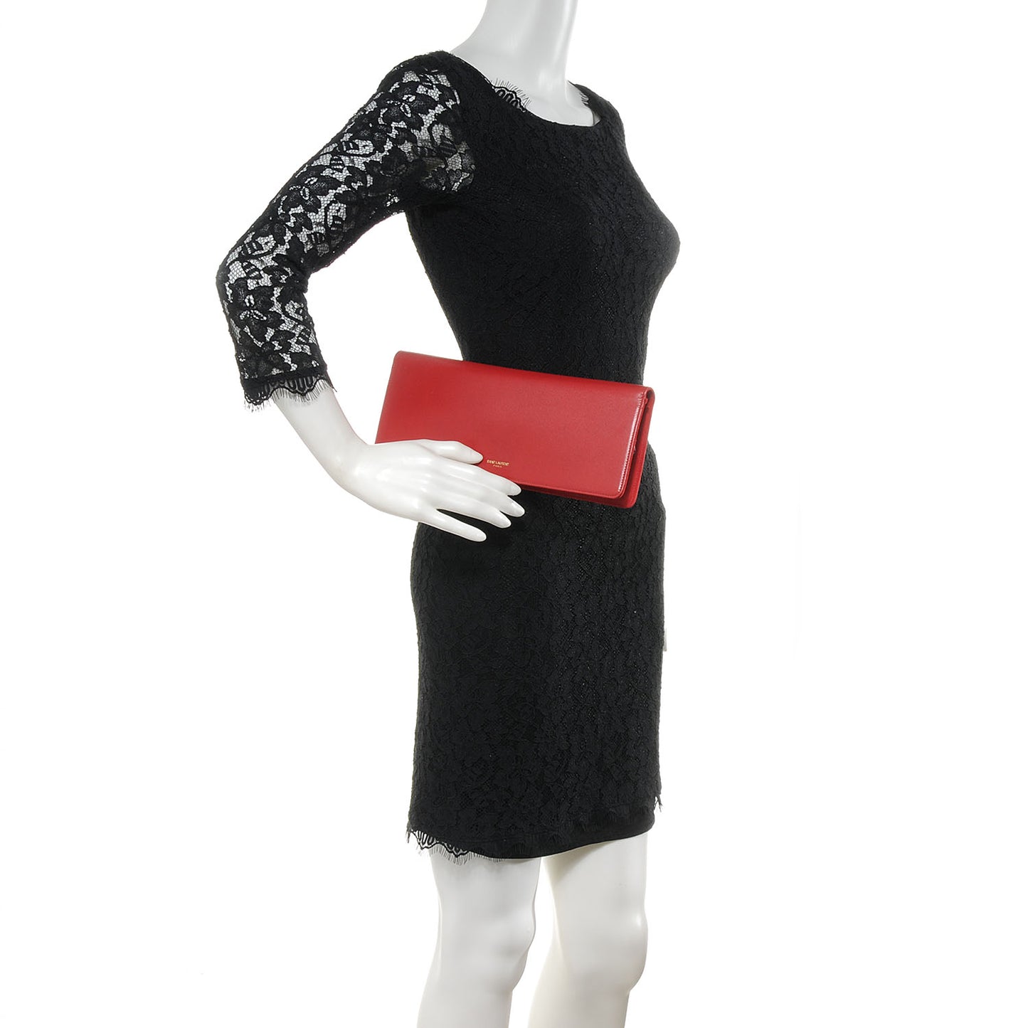 Leather Classic Paris Document Case Red