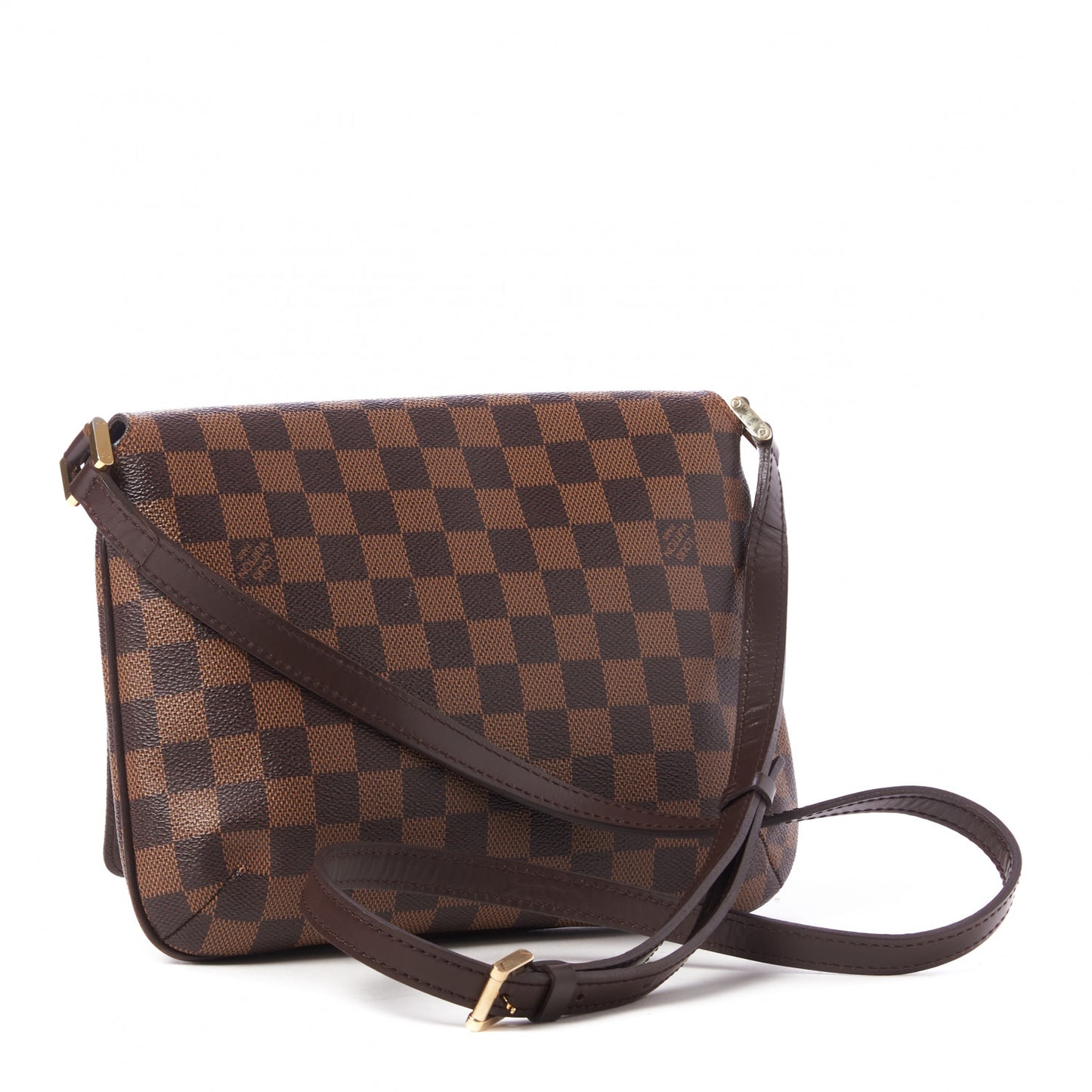 Damier Ebene Musette Tango Long Strap