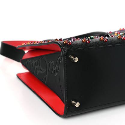 Christian Louboutin Calfskin Spikes Loubinthesky Medium Paloma Black Muticolor 7 of 8