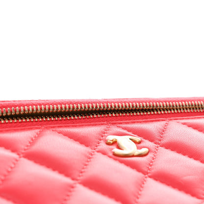 Chanel Lambskin Quilted Small Pearl Crush Vanity Case With Chain Red 13 of 15
