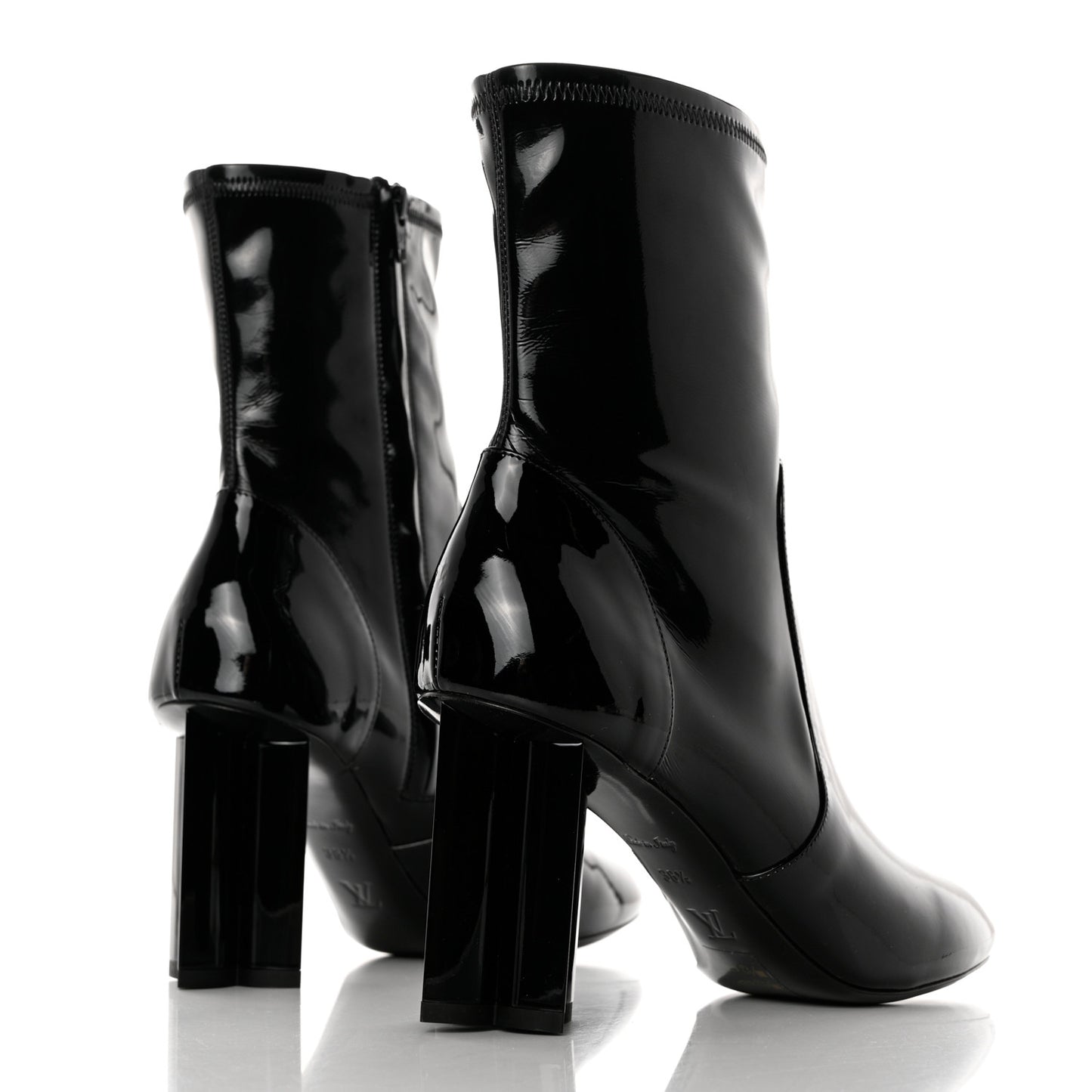 Patent Silhouette Ankle Boots 38.5 Black