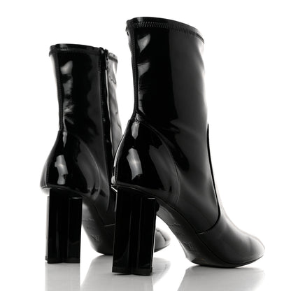Louis Vuitton Patent Silhouette Ankle Boots 38.5 Black 4 of 8