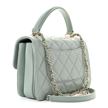 Chanel Lambskin Quilted Small Trendy CC Dual Handle Flap Bag Grey 3 of 11