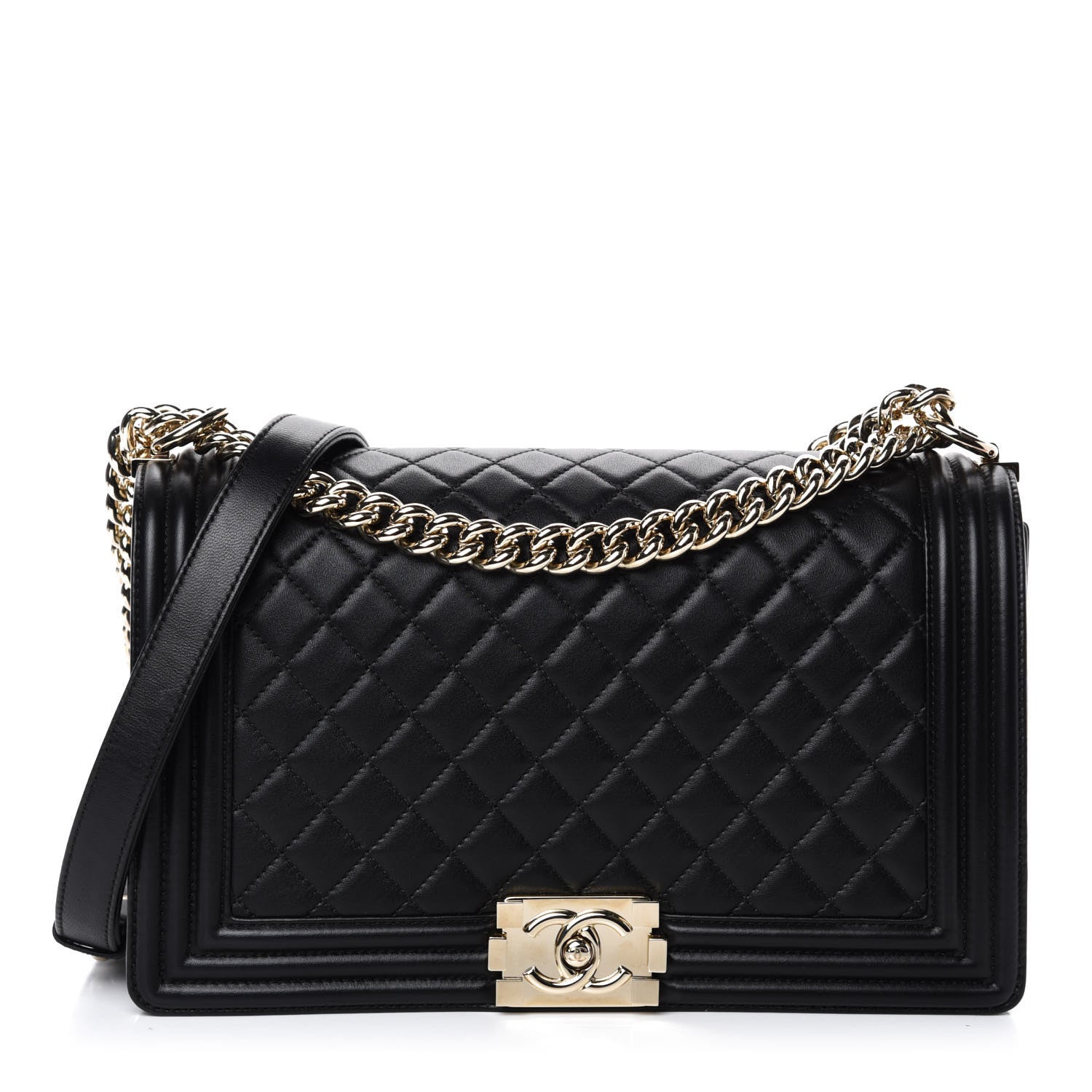 Chanel Lambskin Quilted New Medium Boy Flap Black 1 of 15