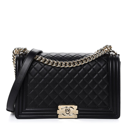 Chanel Lambskin Quilted New Medium Boy Flap Black 1 of 15