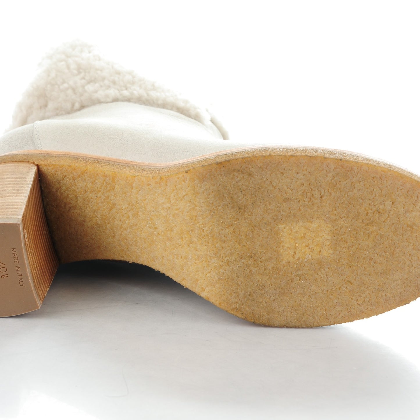 Sheepskin Shearling Short Boots 40.5 White