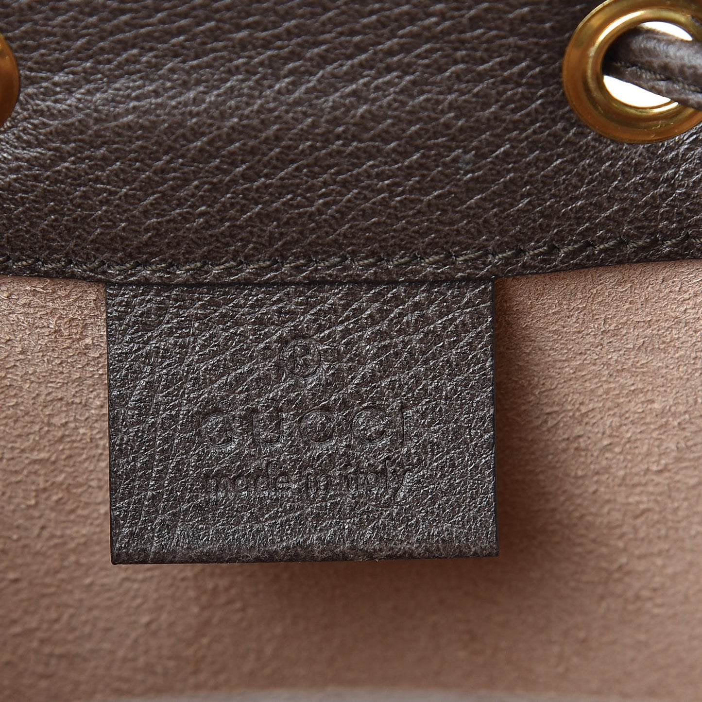 GG Supreme Monogram Web Mini Ophidia Bucket Bag Brown
