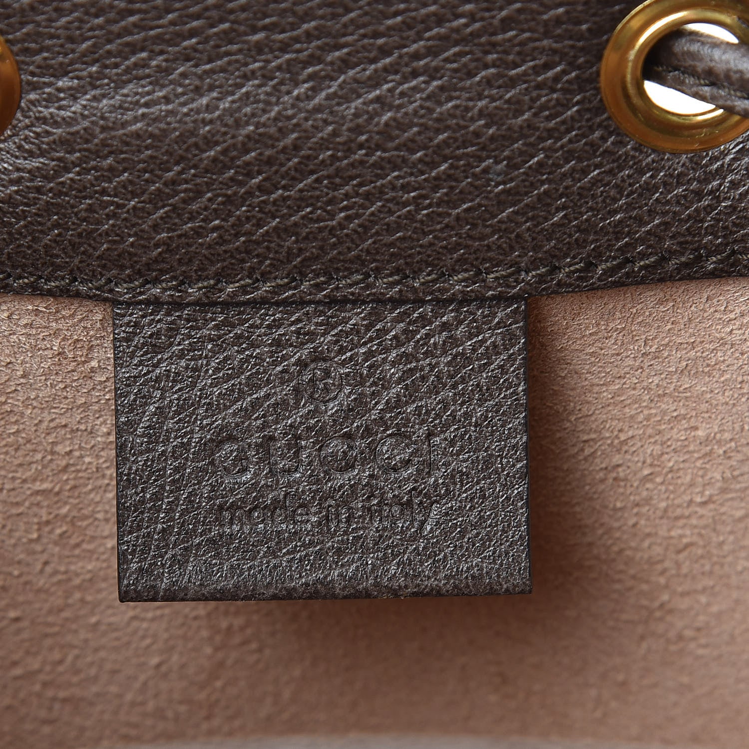 Gucci GG Supreme Monogram Web Mini Ophidia Bucket Bag Brown 6 of 10
