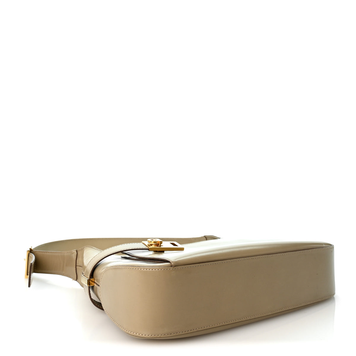 Brushed Calfskin Gancini Hobo Beige