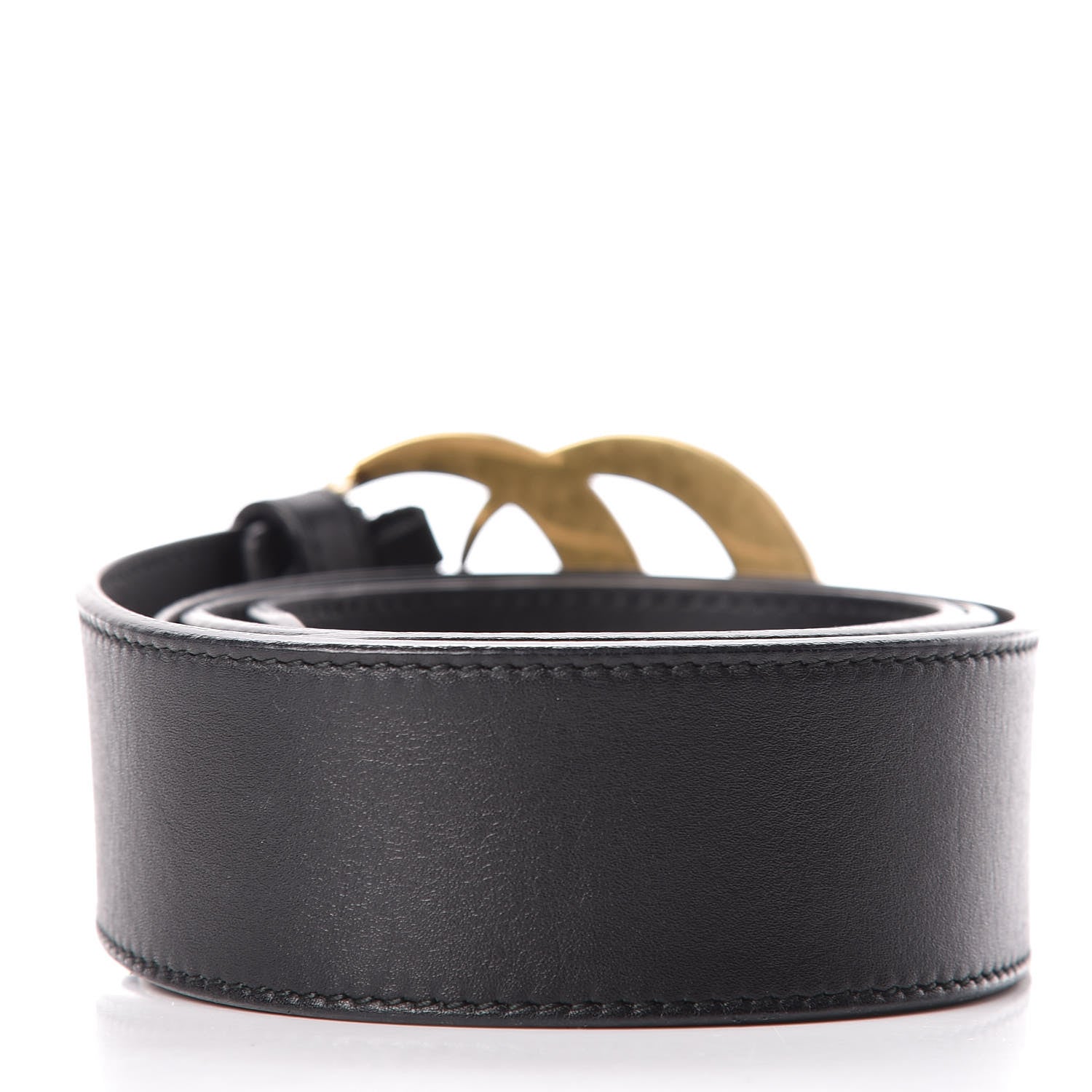 Gucci Moon Calfskin Pearl Double G 40mm Belt 90 36 Black Cream 4 of 7