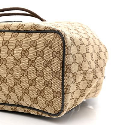 Gucci Monogram Dollar Calfskin O Drawstring Backpack Beige Ebony Testa di Moro Dark Chocolate 10 of 10