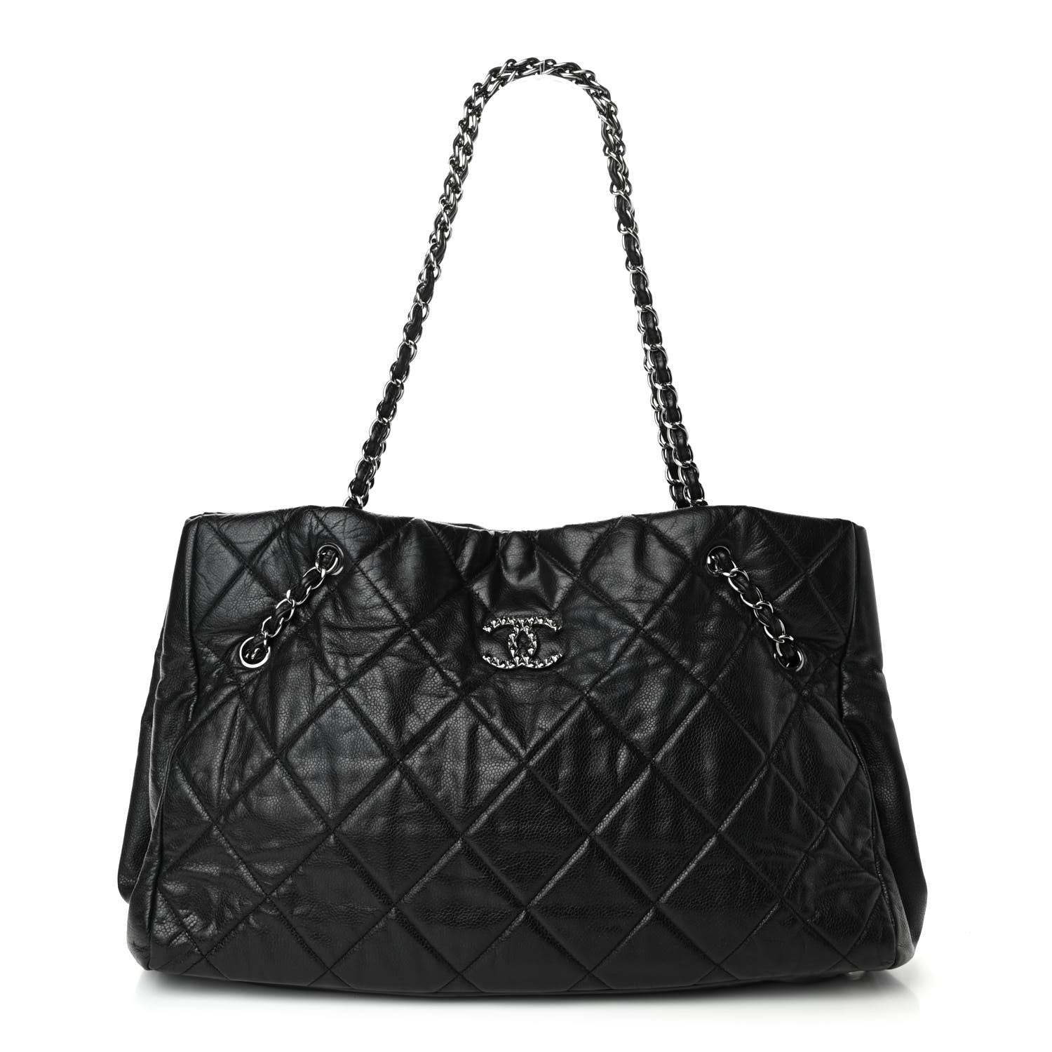 Chanel Soft Caviar Quilted Large Cells Tote Black 1 of 4