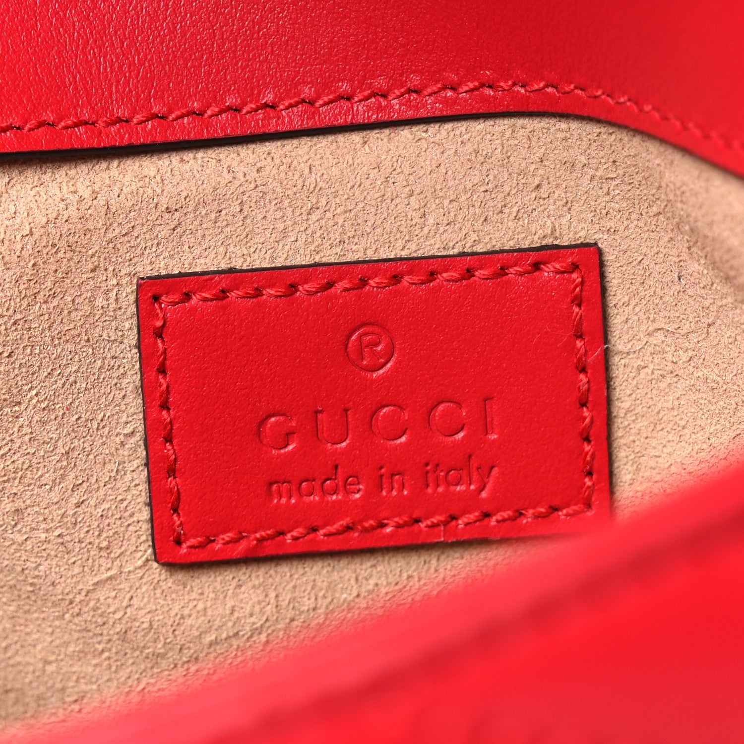 Gucci Calfskin Matelasse Super Mini GG Marmont Shoulder Bag Hibiscus Red 6 of 12