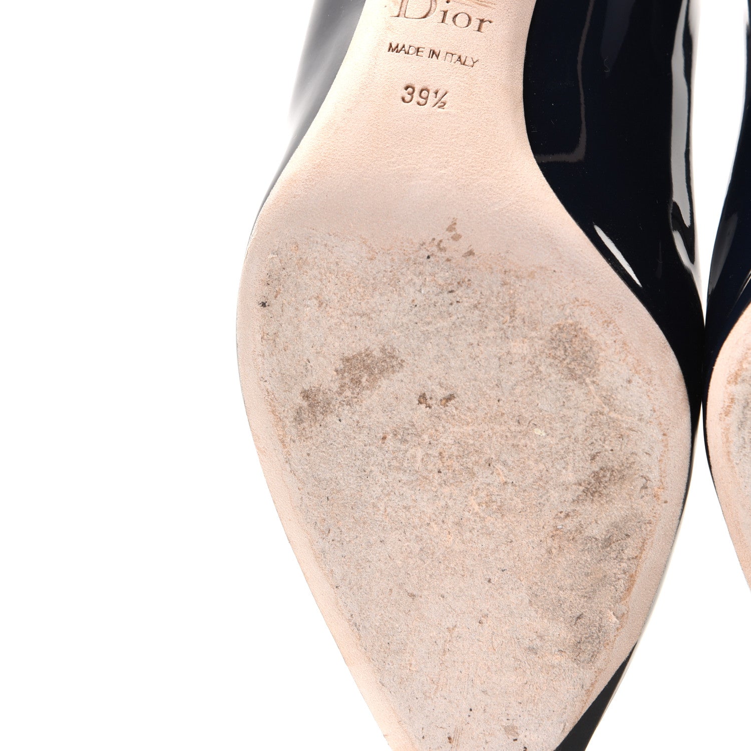 Christian Dior Patent Dioressence Pointed Toe 70mm Pumps 39.5 Marine 9 of 15