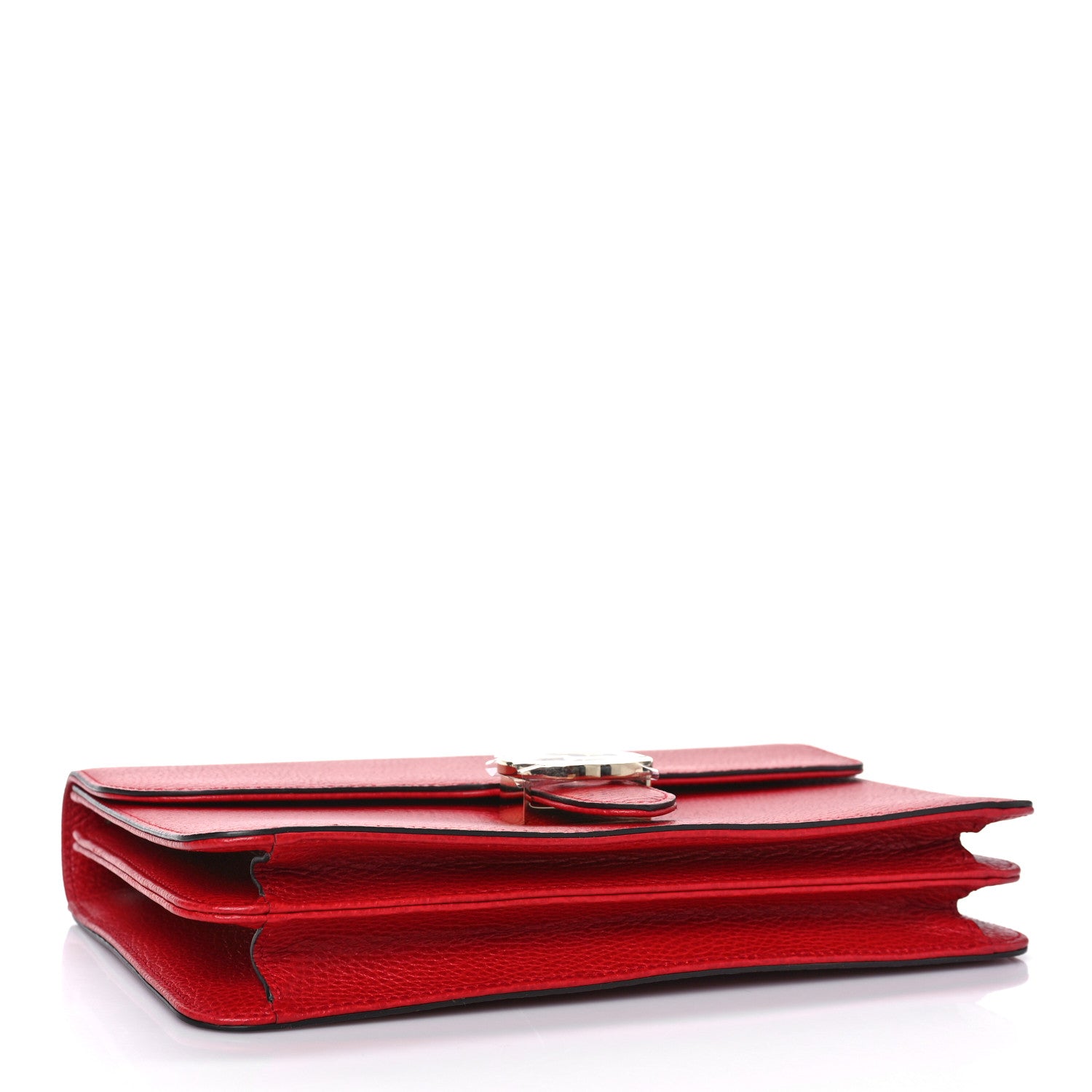 Gucci Dollar Calfskin Interlocking G Shoulder Bag Red 4 of 9