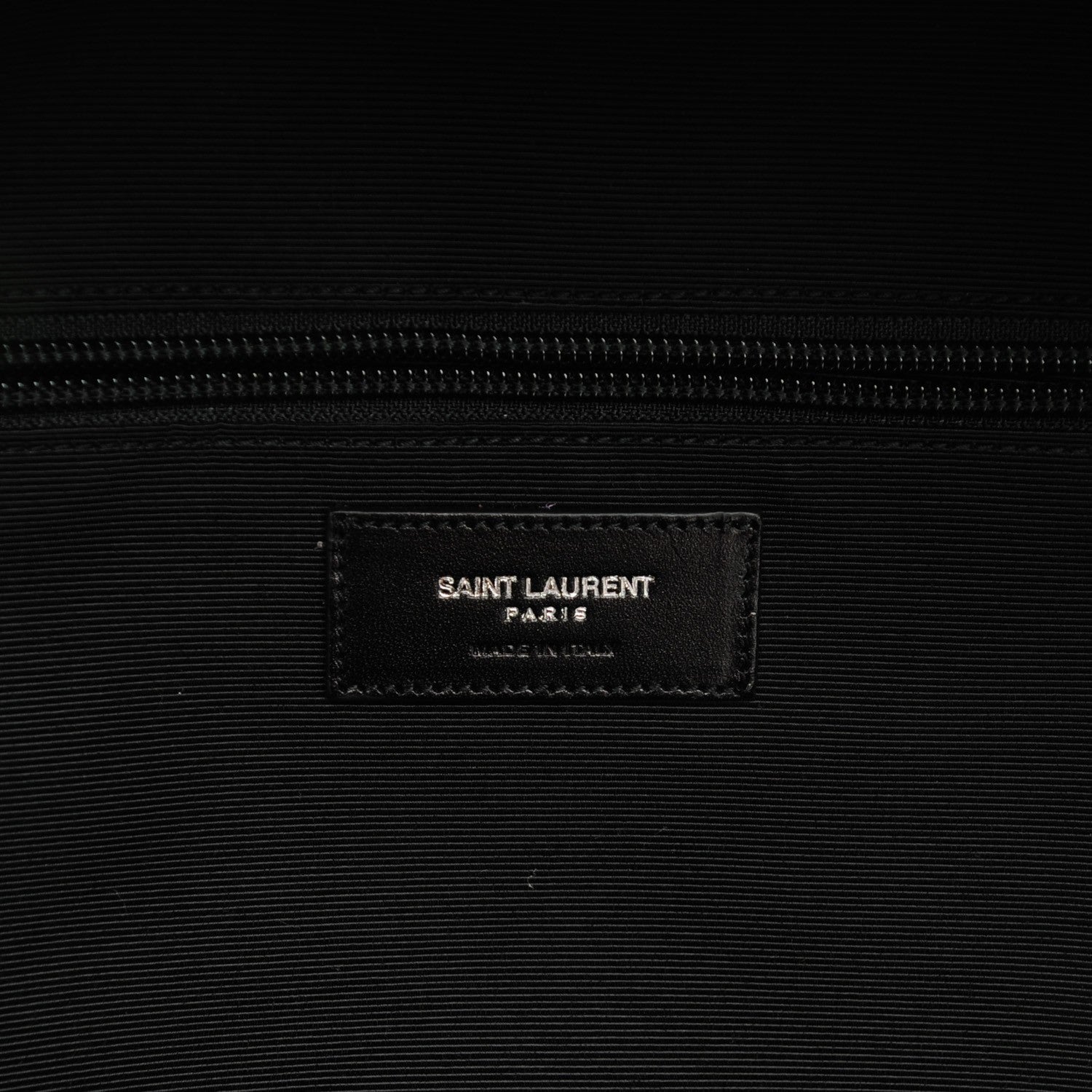 Saint Laurent Calfskin Crocodile Embossed Hunting Backpack Black 6 of 7