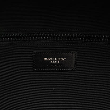 Saint Laurent Calfskin Crocodile Embossed Hunting Backpack Black 6 of 7