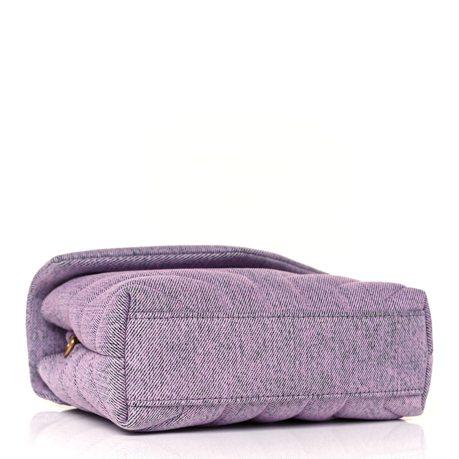 Saint Laurent Denim Y Quilted Monogram Toy Loulou Crossbody Bag Bleached Lilac 2 of 9