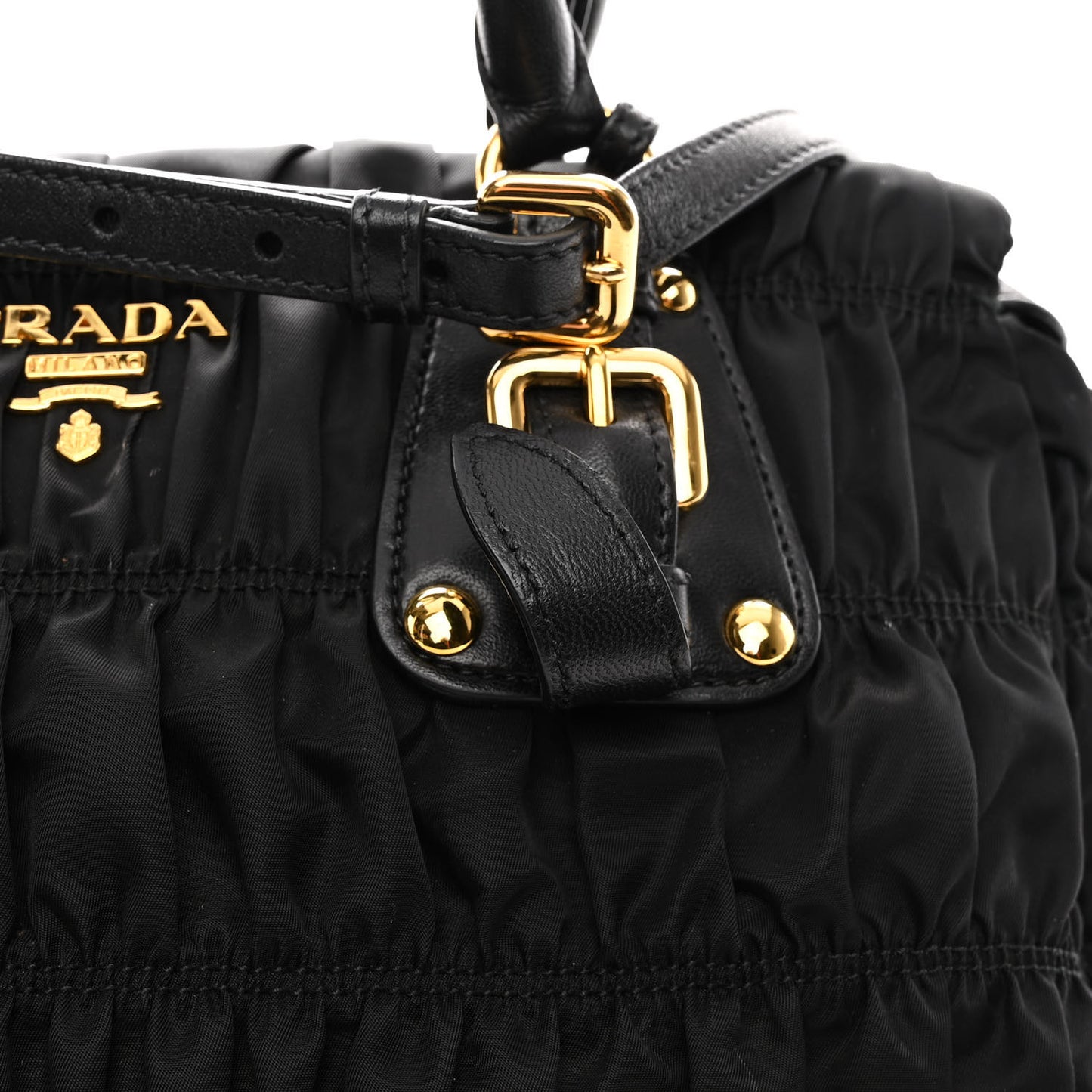 Tessuto Nylon Gaufre Tote Black