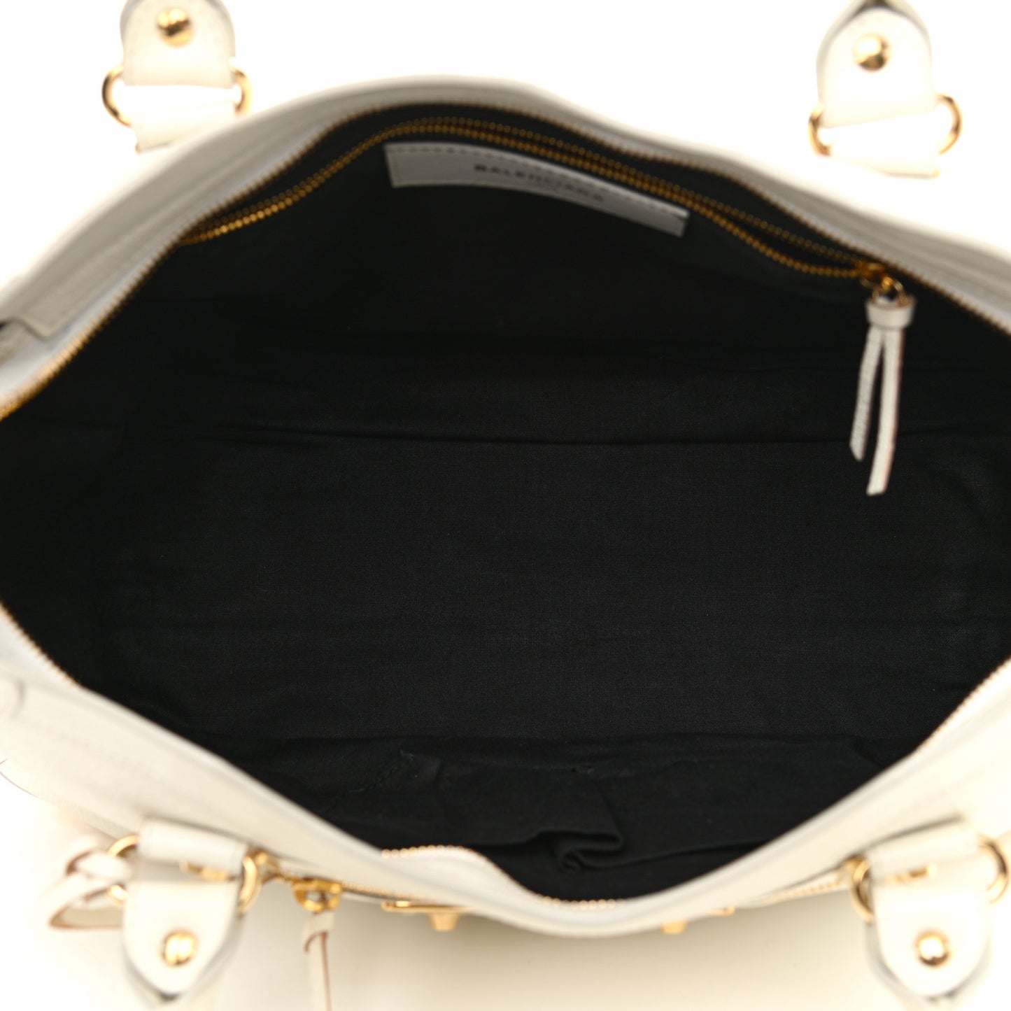 Chevre Gold Metallic Edge Hardware City White