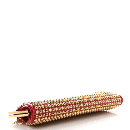 Christian Louboutin Patent Spikes Miss Loubi Chain Clutch Red 4 of 7