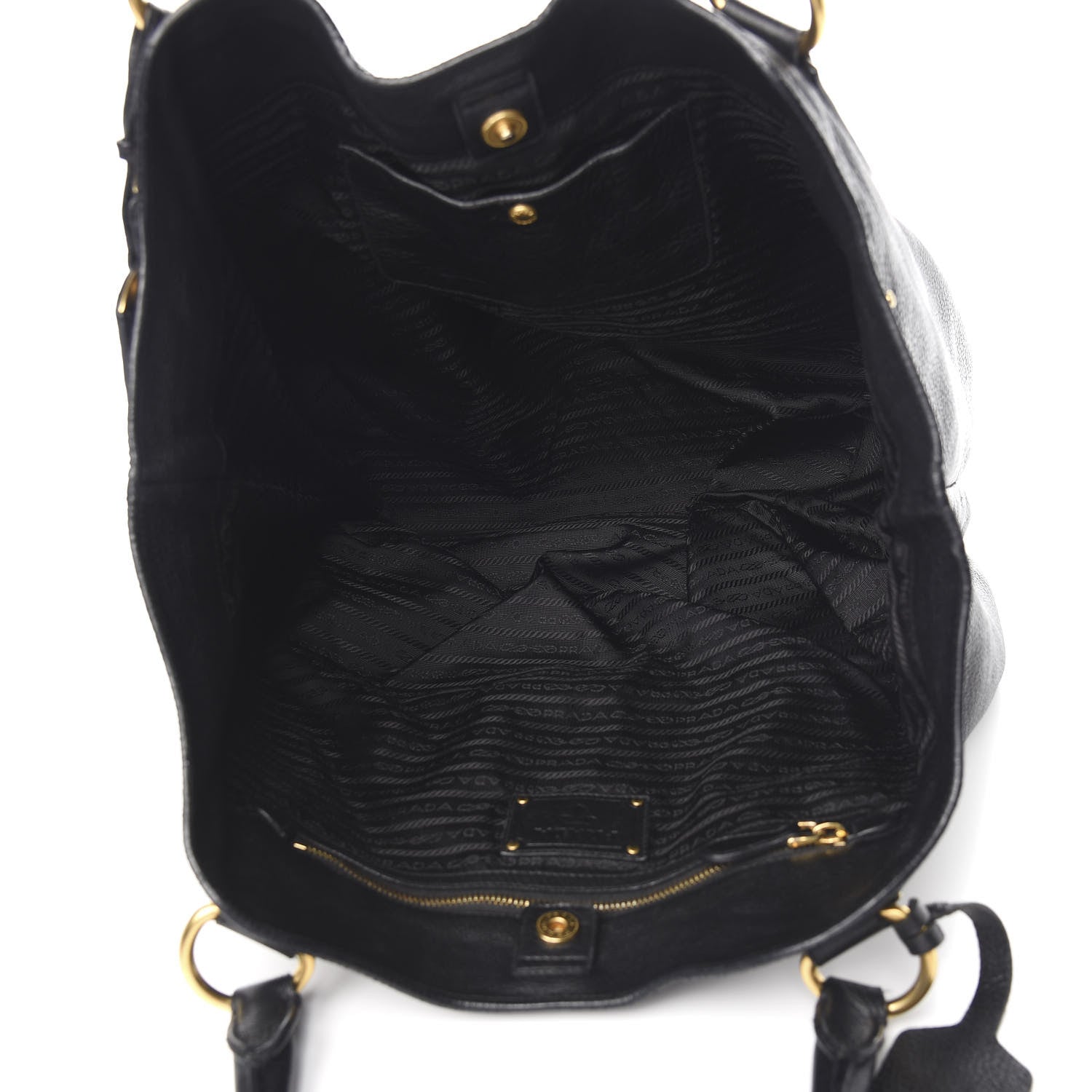 Prada Cervo Antik Tote Black 5 of 14