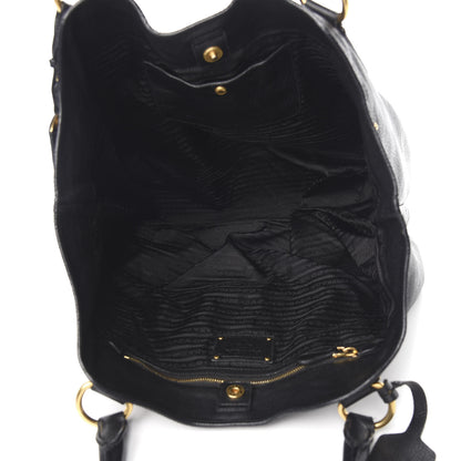 Prada Cervo Antik Tote Black 5 of 14